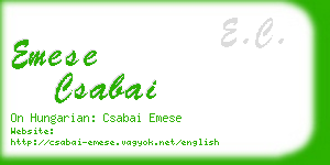 emese csabai business card